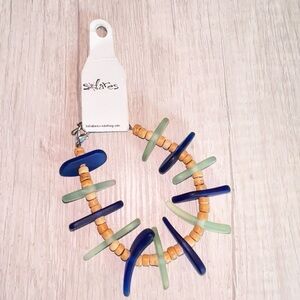Sol Ares Blue and Green sea glass Bracelet